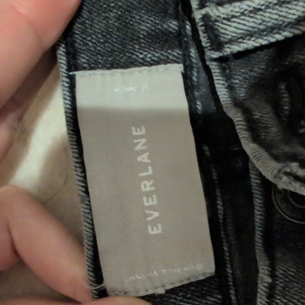 Everlane Faded Black High Rise Straight Jeans Size 26 Ankle - Picture 2 of 5